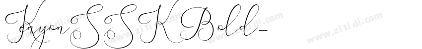 KenyonSSK Bold字体转换